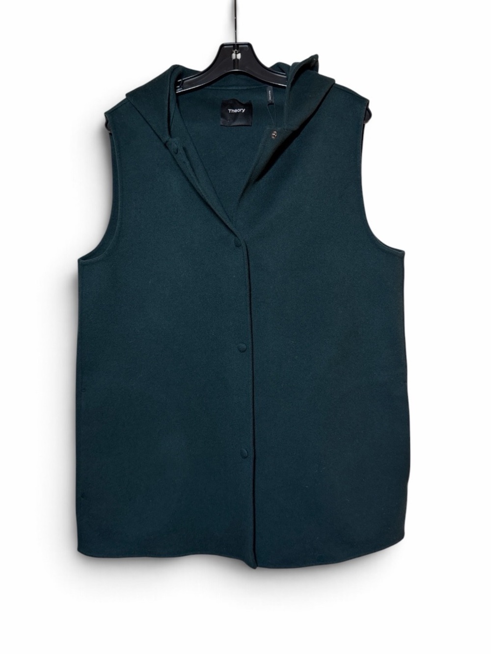 Theory Green Clairene Hooded Sleeveless Vest NWT